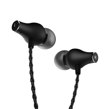 Apie In-ear Headphones Earbuds High Resolution Heavy Bass for Smart with Mic Android Cell Phones Samsung HTC Lg G4 G3 Mp3 Mp4 Earphones（Black)