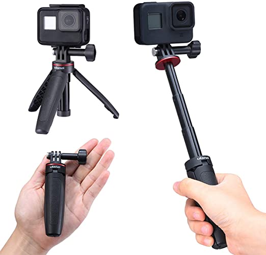 Extendable Selfie Stick for Gopro, Portable Vlog Selife Stick Tripod Stand for Gopro Hero 8/7/6/5 Black/Gopro Max DJI Osmo Action Insta 360 Action Camera Accessory Kits
