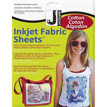 Jacquard Ink Jet Fabric 8.5'' x 11'' Cotton Sheets (10 Pack)