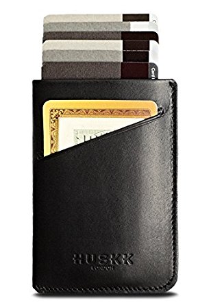 Slim Card Sleeve Wallet with RFID Blocking - Italian Leather - Ultra Thin Design For Up To 12 Cards