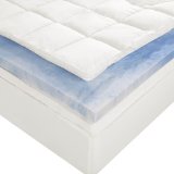 Sleep Innovations 4-Inch Dual Layer Mattress Topper - Gel Memory Foam and Plush Fiber 10-year limited warranty Cal King Size