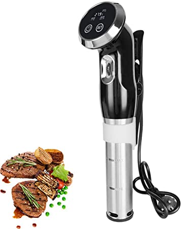 Sous Vide Cooker 1500W Immersion Circulator Vacuum Food Cooker with Adjustable Clamp and LCD Digital Touch Display (110V, US Plug)