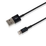 KabelDirekt 1 ft black ultraslim certified Lightning Cable sync and charge for Apple devices- TOP Series