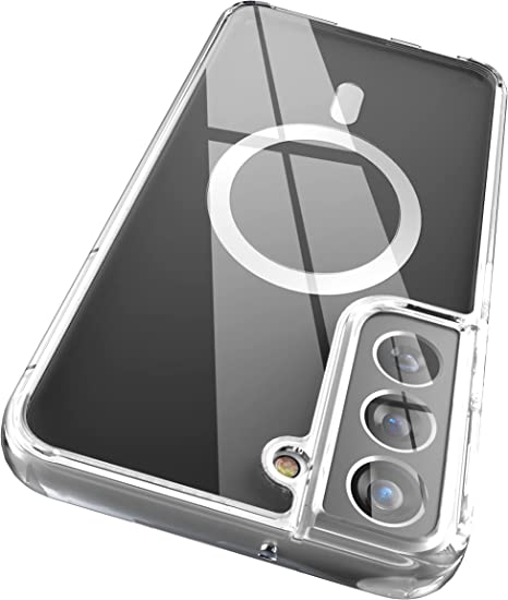 Encased Clear Back for Samsung Galaxy S22 Plus Case, Magnetic Phone Case Compatible with Magsafe Charging & Accessories