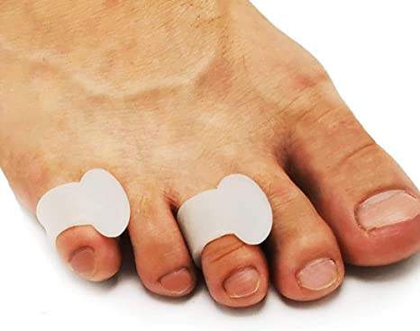 Syellowafter Pinky Toe Separators, Gel Toe Spacer Hammer Toe Straightener Gel Spreader Correct Crooked Toes -10 Pack Bunion Corrector