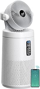 AROEVE Air Purifiers for Home Large Room With Air Circulator System And Smart WIFI Cover 1980 Sq.Ft Oscillating Air Purifier With Washable Filter For Indoors Whole Home, MK08W-White