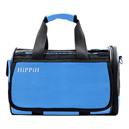 HIPPIH Pet Carrier for Dogs & Cats Comfort Airline Approved Travel Tote Soft Sided Bag