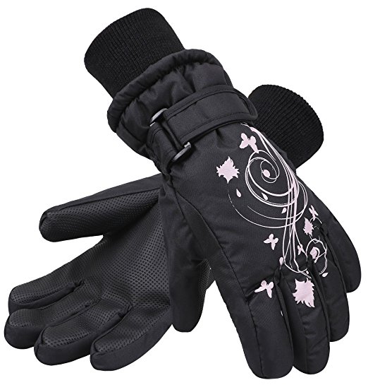 SimpliKids Girl's Waterproof 3M Thinsulate Winter Ski & Snowboard Gloves