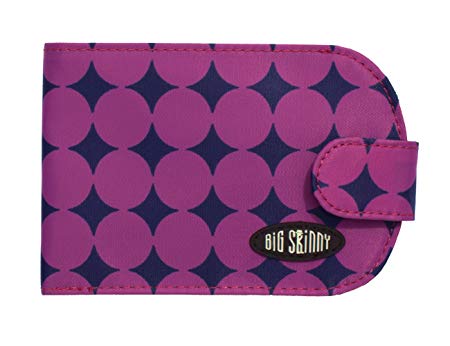 Big Skinny Taxicat Plum Dot Bi Fold Wallet, Purple, One Size