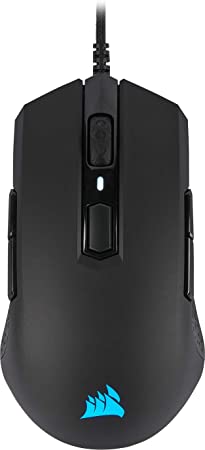 Corsair M55 PRO RGB, Ambidextrous Multi-Grip Optical Gaming Mouse (12400 DPI Optical Sensor, Lightweight, 8 Programmable Buttons, RGB Multi-Colour Backlighting), Black