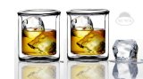 Suns Tea TM 9 oz Strong Double Wall Manhattan Style old-fashioned ScotchWhiskey Glasses Set of 2