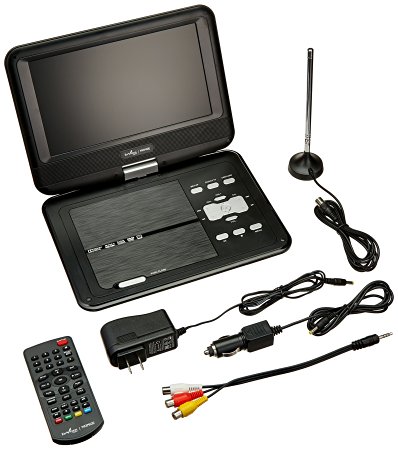 Envizen Digital Quartet ED8890A Portable Television and Dvd Player, 9" LCD, Black