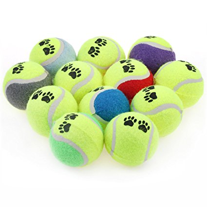 CHIWAVA Solid Rubber Elasticity Tennis Ball 2.6" Fetch Dog Balls Puppy Outdoor Sports Ball