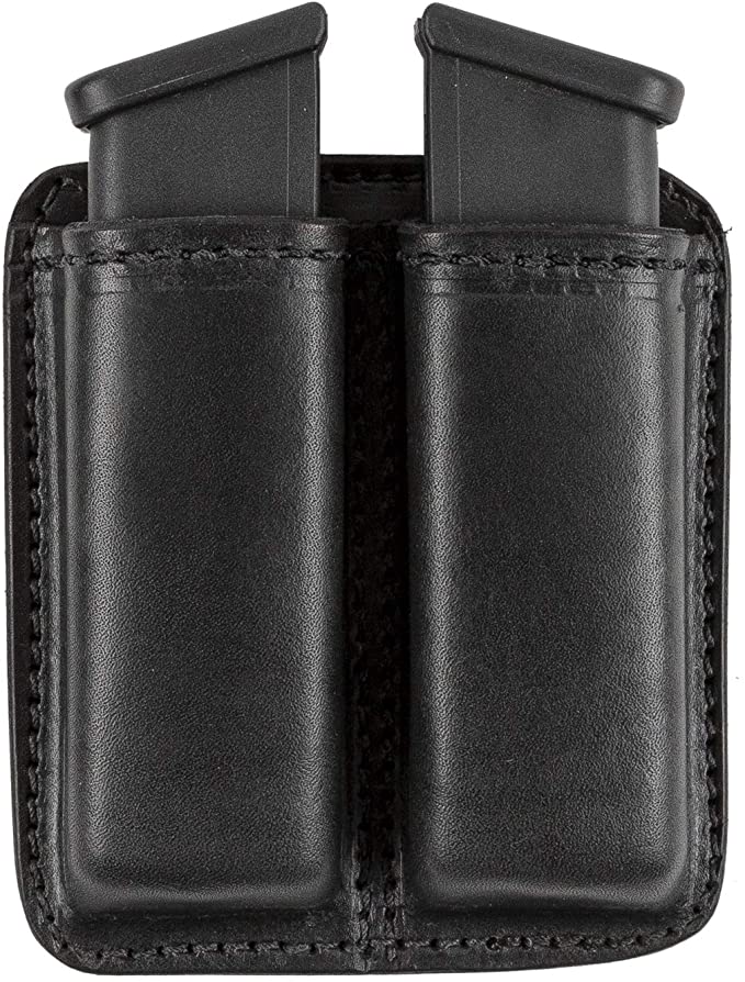 Relentless Tactical Leather Double Magazine Holder | Made in USA | Sizes to fit virtually Any 9mm.40 or .45 Caliber Pistol Mag | Single or Double Stack | IWB or OWB Mag Pouch
