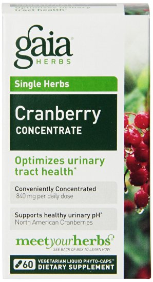 Gaia Herbs Cranberry Concentrate Liquid Phyto-Capsules, 60 Count