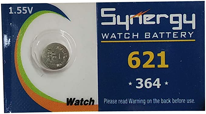 Synergy SR621SW 364" Coin Type 1.5V Micro Silver Oxide Cell Battery (2 Pieces Battery)