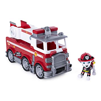 PAW Patrol Ultimate Rescue - Marshall's Ultimate Rescue Fire Truck with Moving Ladder and Flip-Open Front Cab, Ages 3 and Up