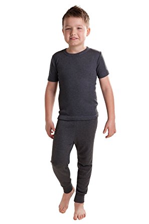 OCTAVE® Boys Thermal Underwear Set : Short Sleeve Vest and Long Pants