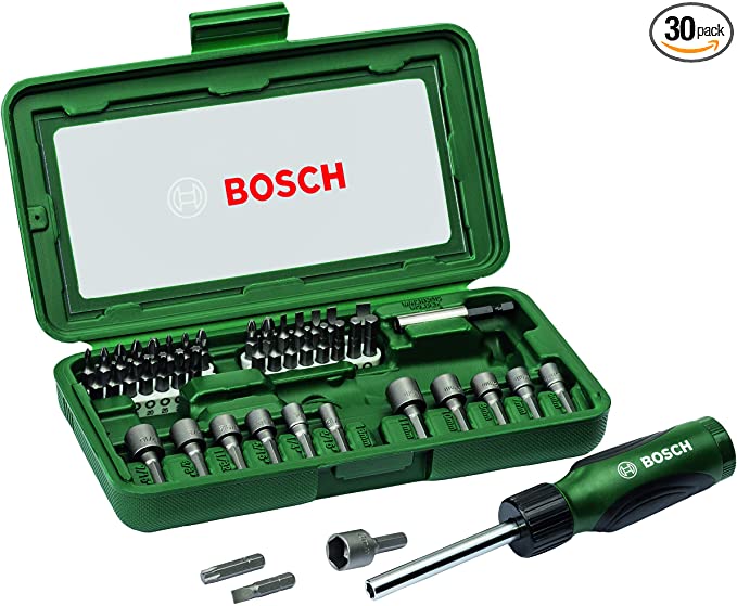 Bosch 2607019504 Screwdriver set (46 Piece), Assorted color