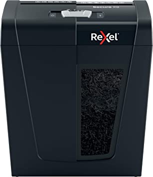 Rexel X8A Cross Cut Paper Shredder, Shreds 8 Sheets, P4 Security, Home/Home Office, 14 Litre Removable Bin, Quiet and Compact, Secure Range, 2020123