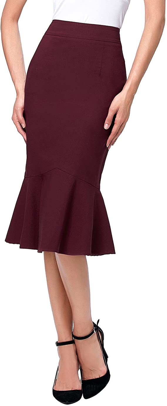Kate Kasin Womens Wear to Work Stretchy Pencil Skirts