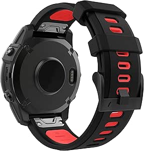 MoKo Watch Strap Compatible with Garmin Fenix 7/7 Pro/6/6 Pro/5/5 Plus/Forerunner 965/955/945/Instinct Solar/Instinct 2, Quick Fit 22mm Soft Silicone Replacement Band Sport Wristband