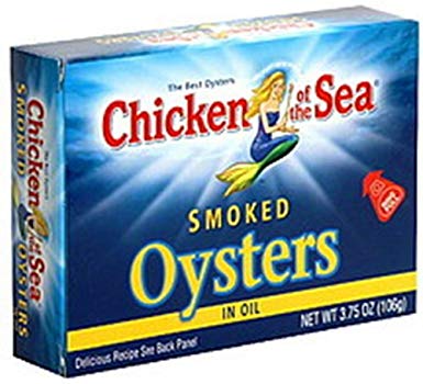 Chicken of the Sea Smoked Oysters in Oil, 3.75-ounce (Pack of 6)