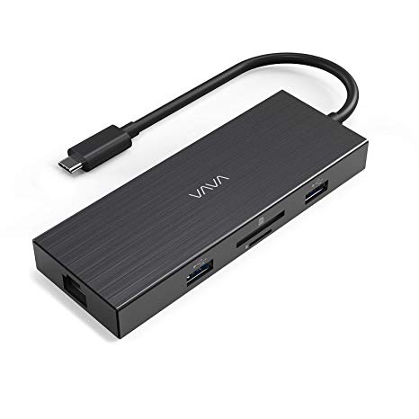 VAVA 8-in-1 USB C Hub with 1 Gbps Ethernet Port, 100W Pd Charging Port, 4K HDMI Port, SD/TF Card Reader, USB 3.0 Port for MacBook & USB C Laptops