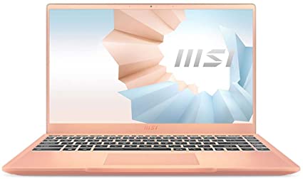 MSI Modern 14 Professional Laptop: 14" IPS-Level Thin Bezel Display, Intel Core i7-1165G7, NVIDIA GeForce MX450, 16GB RAM, 512GB NVMe SSD, Win10 PRO, Beige Mousse (B11SB-290)