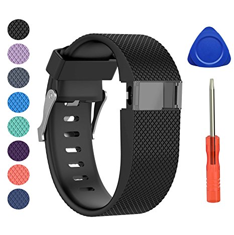 BeneStellar Newest Fitbit Charge HR Band, Silicone Replacement Small Large Band Bracelet Strap for Fitbit Charge HR Wireless Activity Wristband