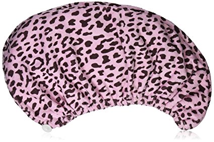 Mimi's Diva Dryer by Aquis¨ Microfiber Hair Turban, Patented, Pink Leopard, Pink