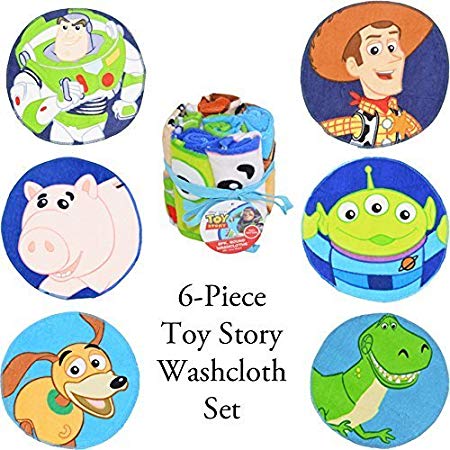 Disney Toy Story 6Pc Washcloth Set