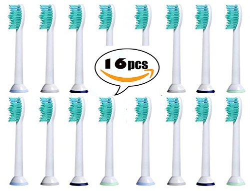 DSRG 16 pcs. Philips Sonicare ProResults Compatible Toothbrush Heads Diamond Clean, FlexCare , FlexCare Healthy White and Easy Clean models (16)