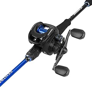 KastKing Centron Fishing Rod and Reel Combo, Spinning & Baitcasting Combos, IM6 Graphite 2Pc Blanks, Stainless Steel Guides with Ceramic Rings, Contoured EVA Handles & Fighting Butt