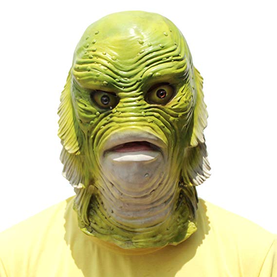PartyHop - Fish Mask - Halloween Animal Head Mask Creature from The Black Lagoon