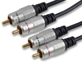 Sivitec 10 m Pure OFC HQ Gold Plated 2 x RCA Phono Plugs to Stereo Audio Cable