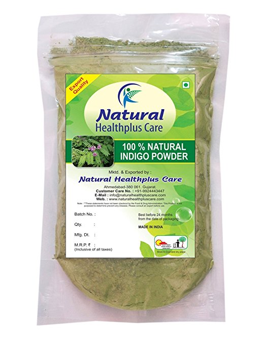 100% Natural Indigo Leaves (INDIGOFERA TINCTORIA) Powder as HAIR COLORANT NATURALLY by Natural Healthplus Care (1/2 lb / 8 ounces / 227 g)