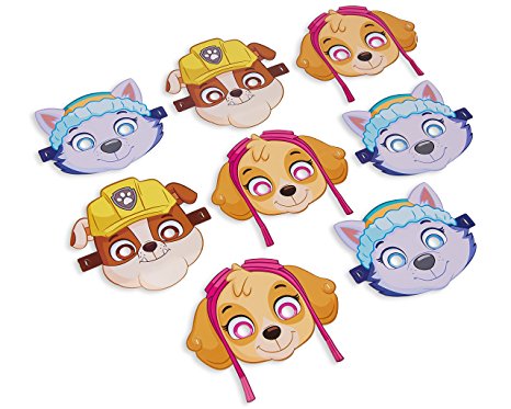 American Greetings PAW Patrol Pink Masks (8 Count)