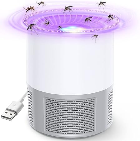 Fly Killer, Mosquito Killer Lamp USB Electric Bug Zapper Quiet UV Fly Catcher Portable Fruit Fly Trap Insect Killer for Indoor Outdoor Home Kitchen Garden Camping