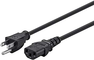 Monoprice 105294 15ft 14AWG Power Cord Cable w/ 3 Conductor PC Power Connector Socket, 15A (NEMA 5-15P to IEC-320-C13)