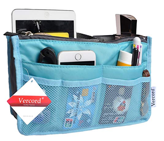 Vercord Purse Organizer,Insert Handbag Organizer Bag in Bag (13 Pockets 30 Colors 3 Size)