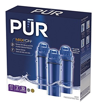 PUR Water Filters Provide Up to 120 Gallons of Clean Water CRF-950Z-3 | Fits Any Pitcher Replacement or Dispensers (PACK OF 3)