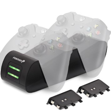 Xbox One Controller Charging Stand, Fosmon Dual Conductive Charging Station for Xbox One Controllers - Black
