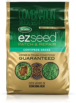 Scotts EZ Seed Patch and Repair Centipede Grass, 20 lb. - Combination Mulch, Seed, and Fertilizer - Tackifier Reduces Seed Wash-Away - Covers up to 445 sq. ft.