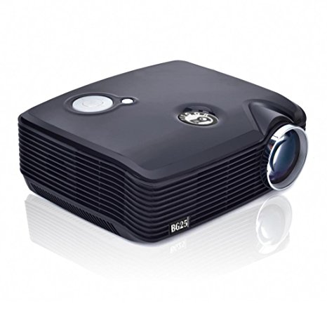 YISCOR LED Projector Multimedia Black HD 1080P 800*600 2000Lumens LCD HDMI USB for Home Theater Cinema Movie Game Effect