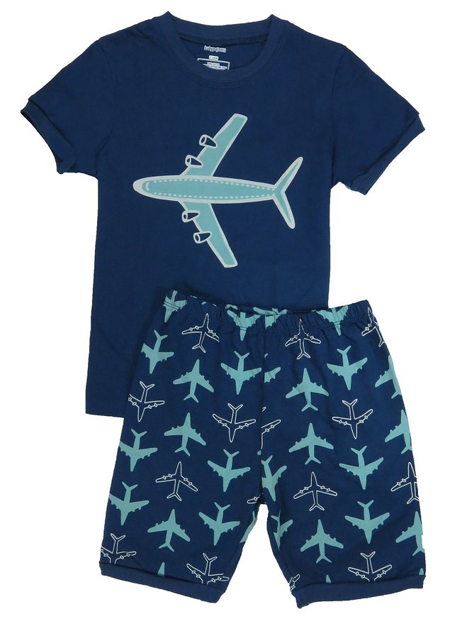 Babypajama Little Boys' Rocket Short Pajama Set 2 Piece T-Shirt & Pants