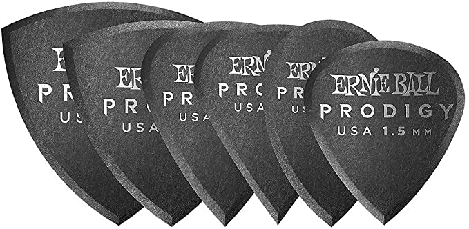 Ernie Ball P09342 Ernie Ball 2.0 mm Multipack Prodigy Picks 6 Pack, Black, Black, 2.0 mm