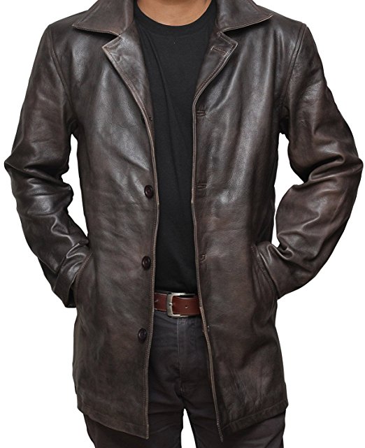 Brown Distressed Front Pockets Super Natural Real Leather Jackets ►BEST SELLER◄