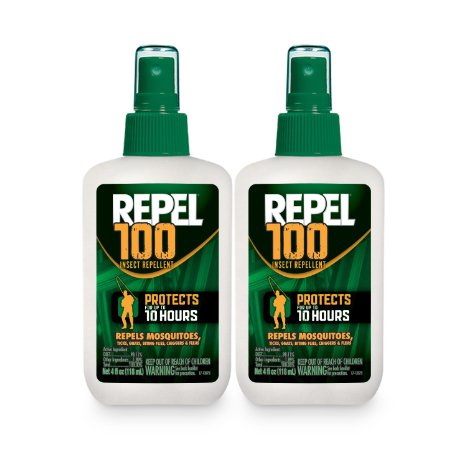 REPEL HG-24108 100 Insect Repellent with 4 oz Pump Spray Twin Pack