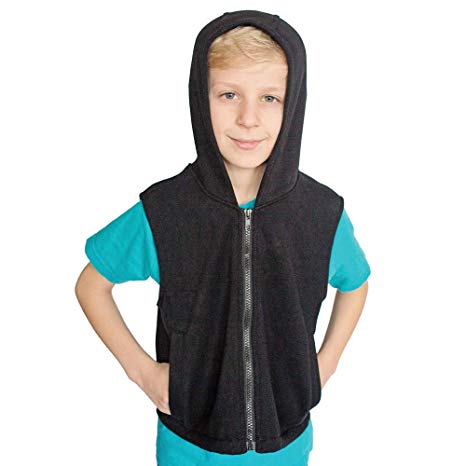 Fun and Function's Weighted Fleece Hoodie - Helps With Mood & Attention, Sensory Over Responding, Sensory Seeking, Travel Issues - Size M